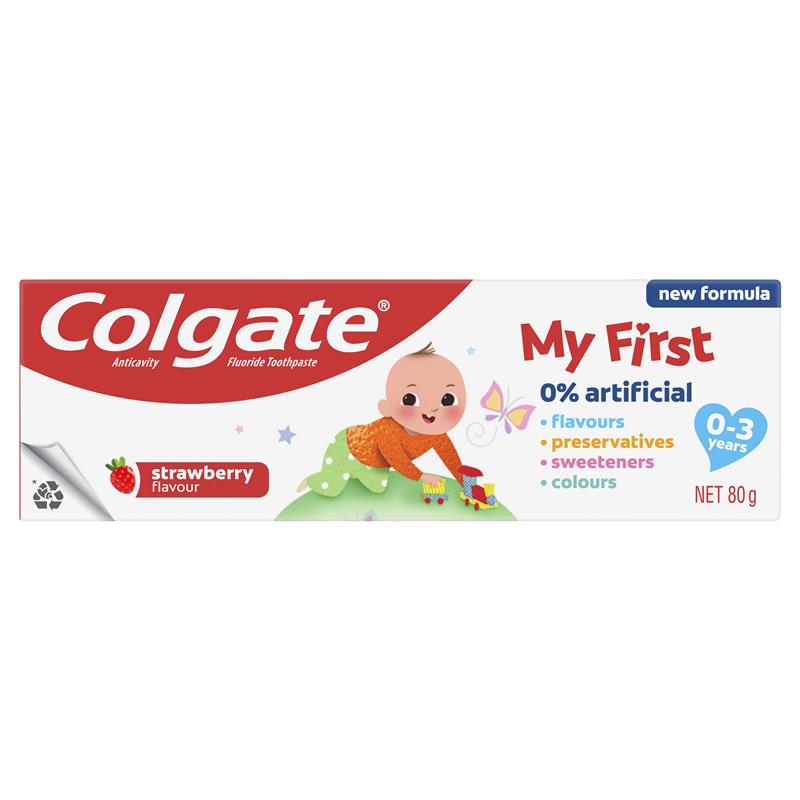 Load image into Gallery viewer, Colgate Toothpaste Kids Anticavity 0-3 Years Strawberry Flavour 80g
