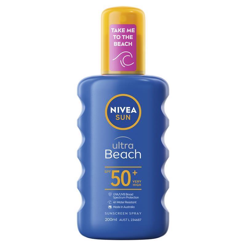 Load image into Gallery viewer, NIVEA Sun Ultra Beach SPF50+ Sunscreen Spray 200ml
