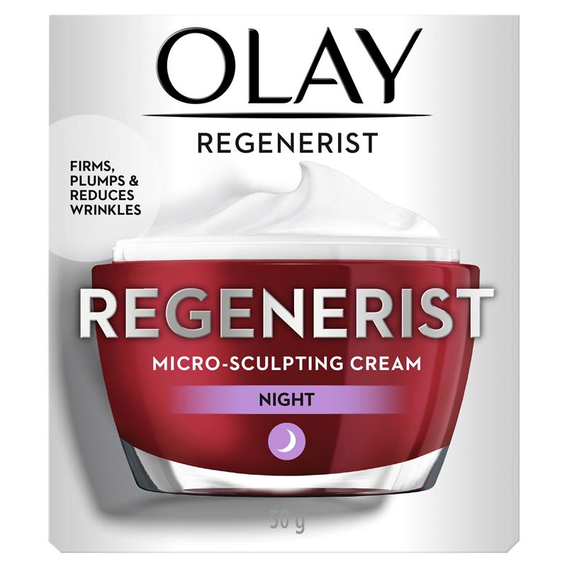 Load image into Gallery viewer, Olay Regenerist Advanced Anti-Ageing Micro-Sculpting Night Face Cream Moisturiser 50g
