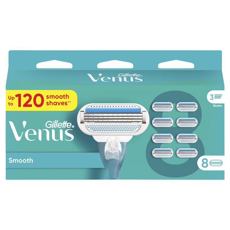 Load image into Gallery viewer, Gillette Venus Smooth Women's Razor Blade Refills 8 Pack
