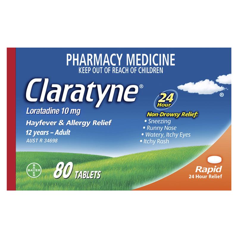 Load image into Gallery viewer, Claratyne Allergy &amp; Hayfever Relief Antihistamine 80 Tablets
