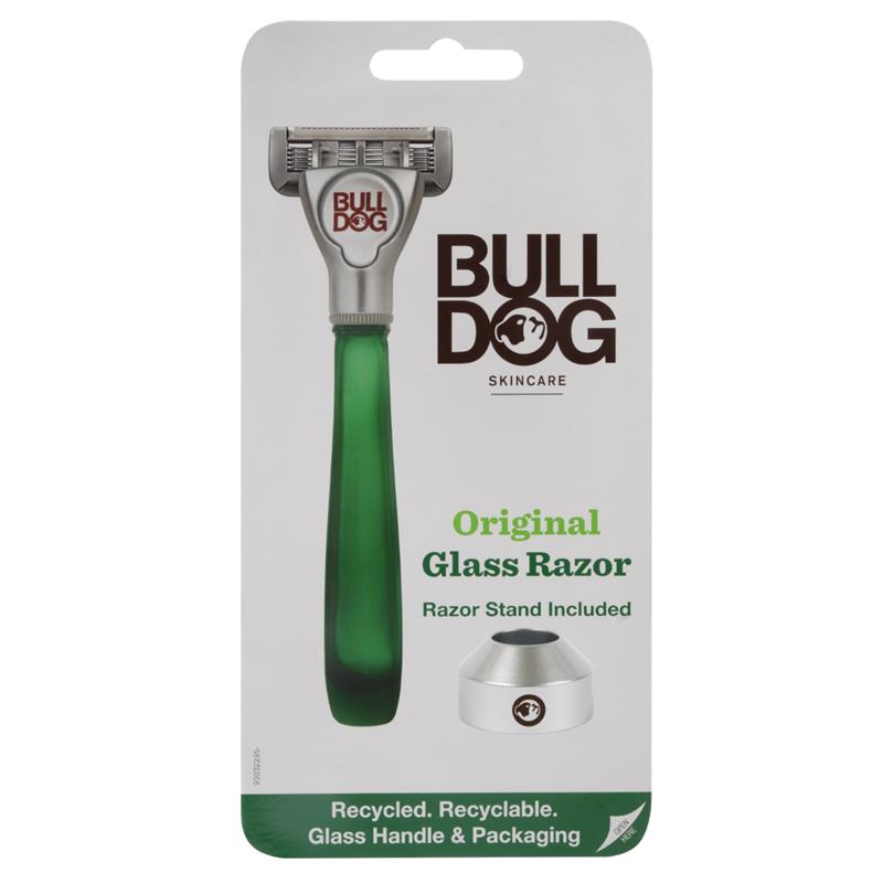 Load image into Gallery viewer, Bulldog Original Glass Razor &amp; Stand Kit + 1 Blade
