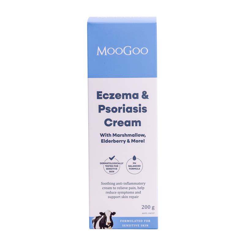 Load image into Gallery viewer, MooGoo Eczema &amp; Psoriasis Cream With Marshmallow &amp; Elderberry 200g

