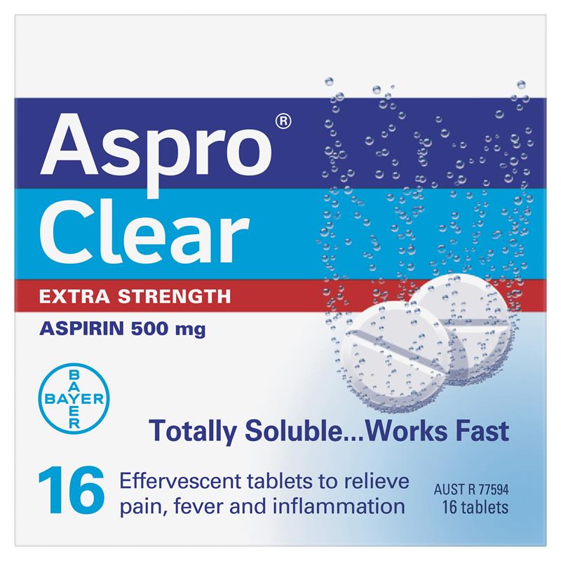 Load image into Gallery viewer, Aspro Clear Extra Strength Pain Relief 16 Soluble Tablets
