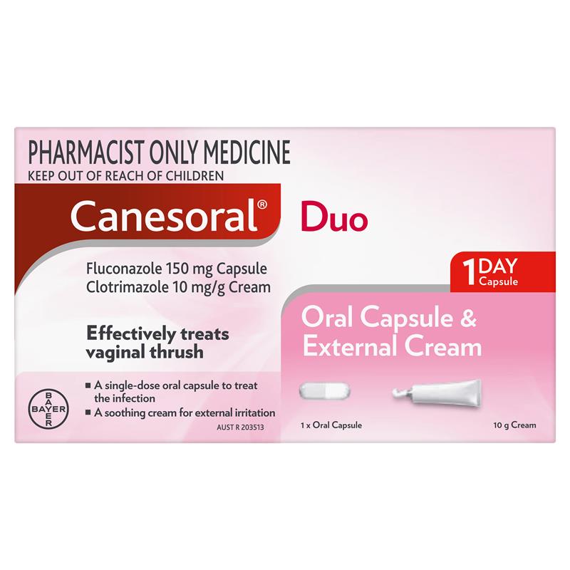 Load image into Gallery viewer, Canesoral Duo Oral 150mg Capsules And 10mg/g Cream 1 - Fluconazole + Clotrimazole (S3)
