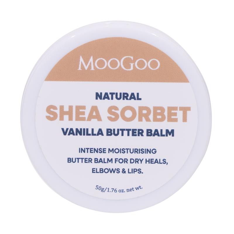 Load image into Gallery viewer, MooGoo Natural Shea Sorbet Intense Moisturising Vanilla Butter Balm 50g
