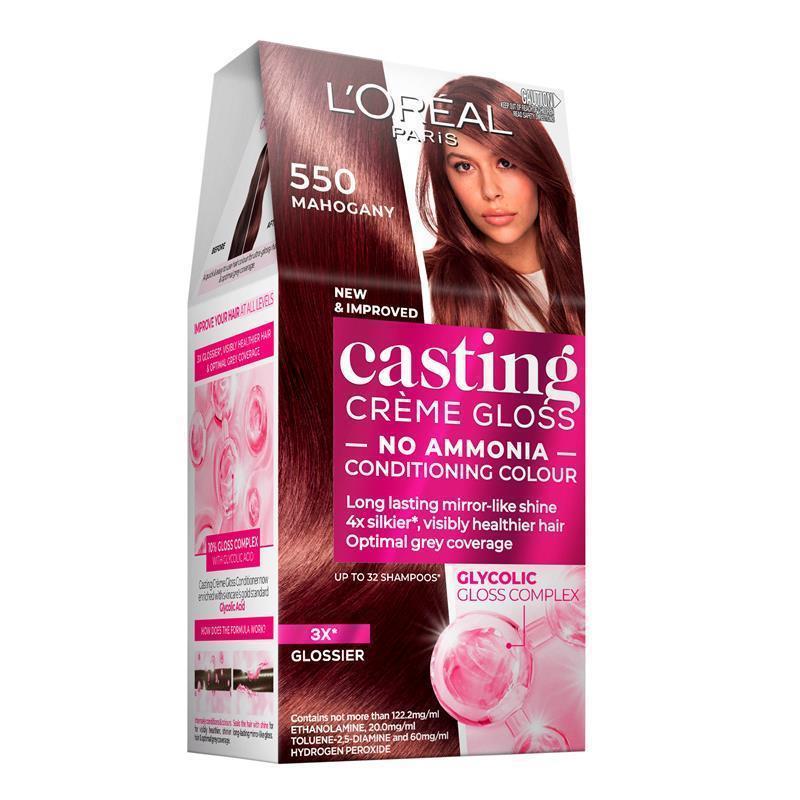 Load image into Gallery viewer, L'Oreal Paris Casting Creme Gloss Semi-Permanent Hair Colour - 550 Mahogany (Ammonia free)
