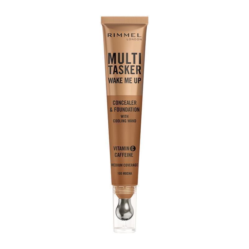 Load image into Gallery viewer, Rimmel Multi Tasker Wake Me Up Concealer &amp; Foundation 100 Mocha
