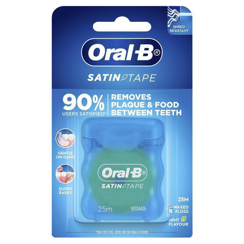 Load image into Gallery viewer, Oral B Satin tape Dental Floss Mint 25m
