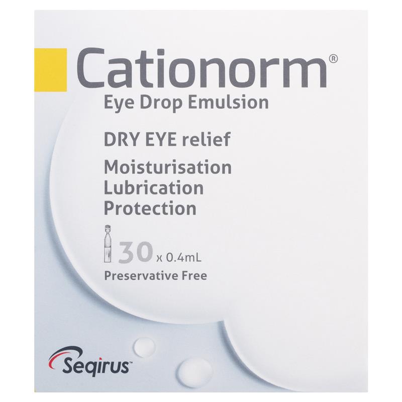 Load image into Gallery viewer, Cationorm Preservative Free Eye Drops 0.4ml x 30 Vials
