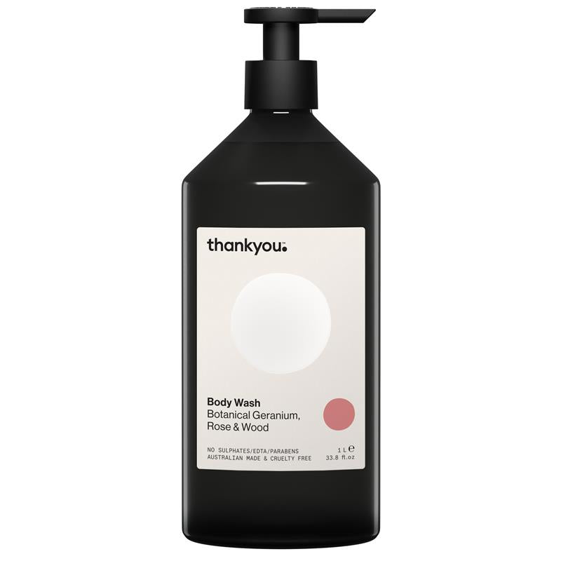 Load image into Gallery viewer, Thankyou Body Wash Botanical Geranium Rose &amp; Wood 1L
