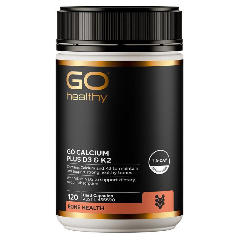Load image into Gallery viewer, GO Healthy Calcium Plus D3 &amp; K2 120 Hard Capsules

