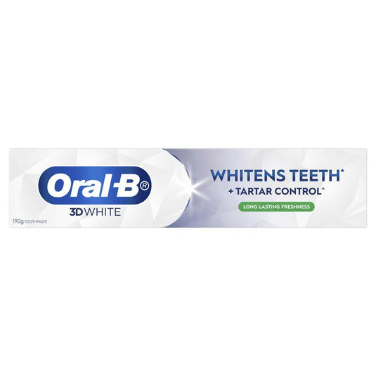 Oral B Toothpaste 3D White Long Lasting Freshness 190g