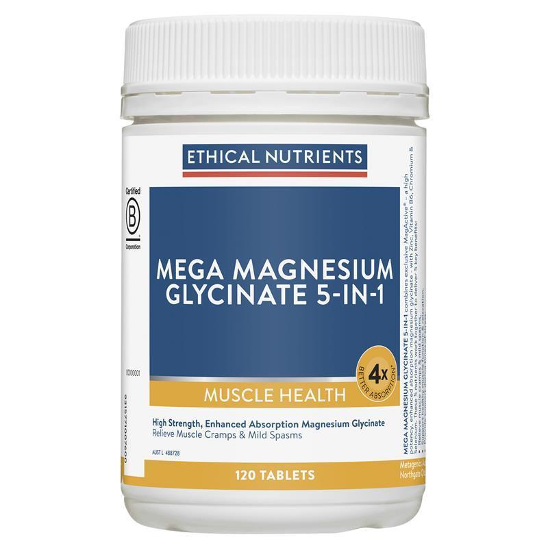 Load image into Gallery viewer, Ethical Nutrients Mega Magnesium Glycinate 5-in-1 120 Tablets
