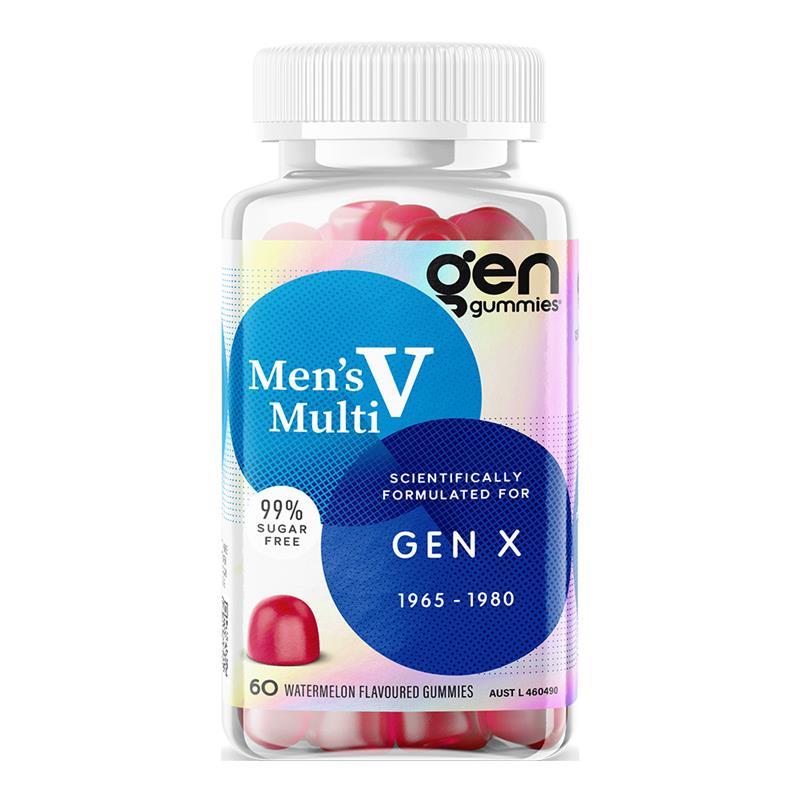 Load image into Gallery viewer, GEN X Gummies Men's Multivitamin Watermelon 60 Pack
