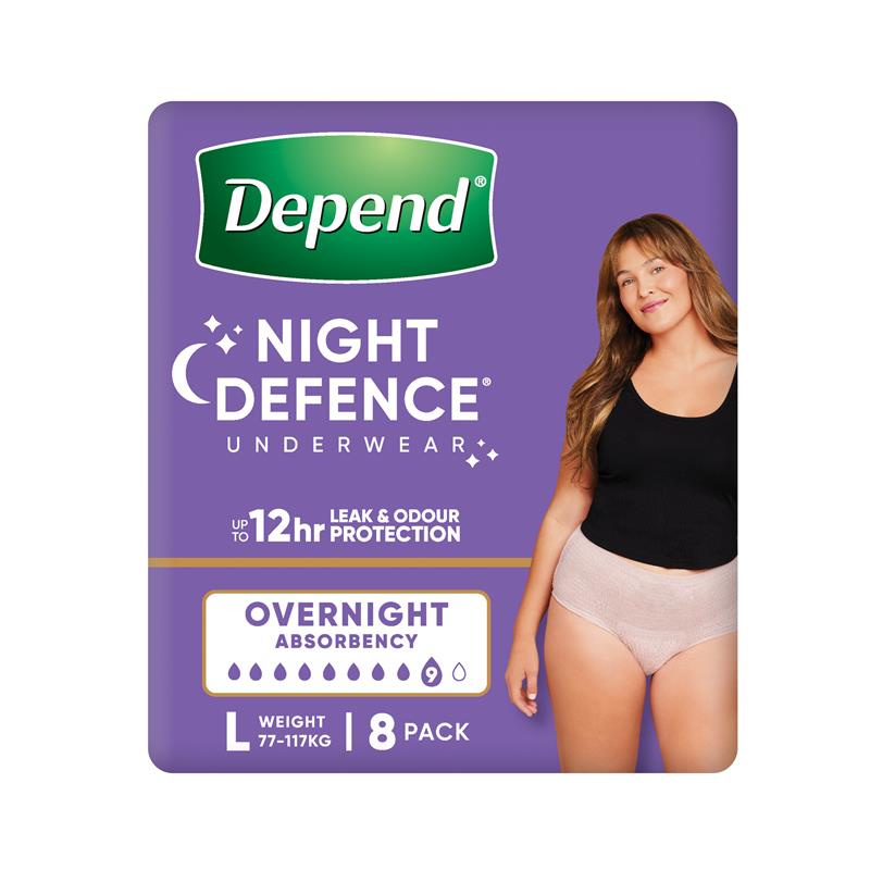 Load image into Gallery viewer, Depend Underwear Realfit Night Defence Female Large 8 Pack
