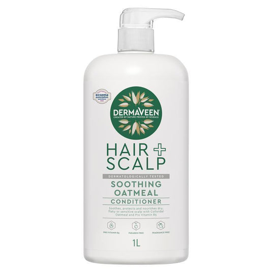 DermaVeen Oatmeal Conditioner for Dry, Flaky or Sensitive Scalps 1L