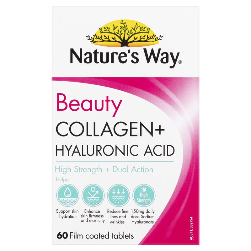 Load image into Gallery viewer, Nature's Way Beauty Collagen + Hyaluronic Acid 60 Capsules

