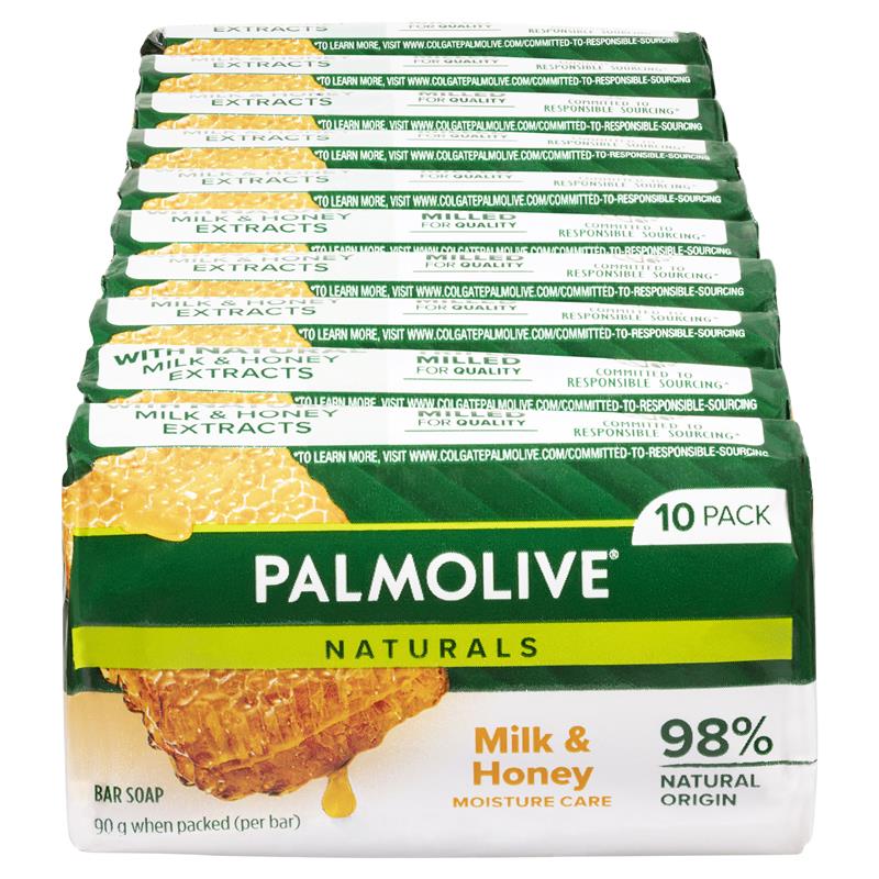 Load image into Gallery viewer, Palmolive Naturals Replenishing Bar Soap Milk &amp; Honey 10 x 90g
