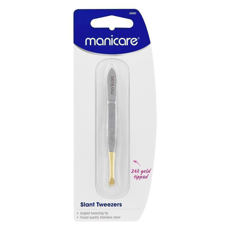 Load image into Gallery viewer, Manicare 24k Gold Slant Tweezers
