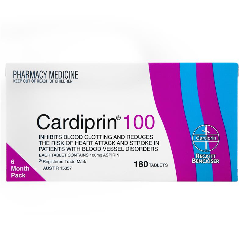 Load image into Gallery viewer, Cardiprin Blood Clotting Reduction Tablets 100mg Aspirin 180 Pack

