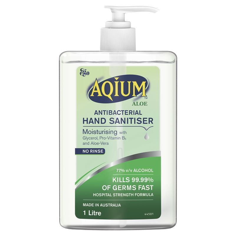 Load image into Gallery viewer, Aqium Antibacterial Hand Sanitiser (Aloe) 1L
