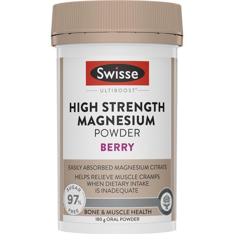 Load image into Gallery viewer, Swisse High Strength Magnesium Powder Berry 180g
