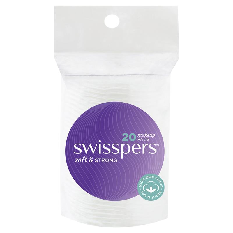 Load image into Gallery viewer, Swisspers Cotton Make Up Pads 20 Pack
