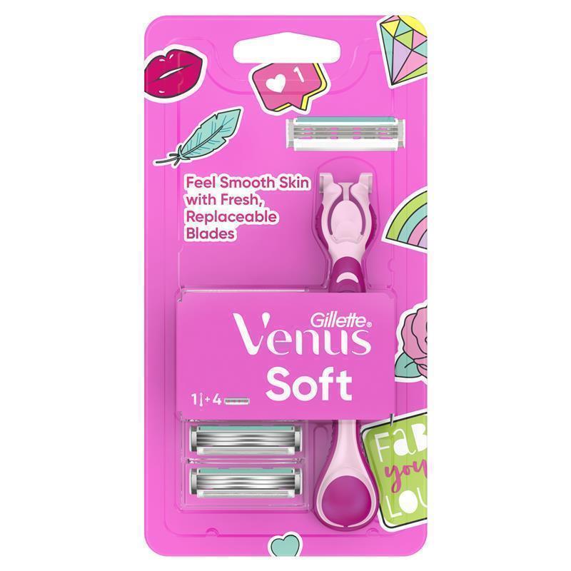 Load image into Gallery viewer, Gillette Venus Soft Hybrid Disposable Razors 4 Pack

