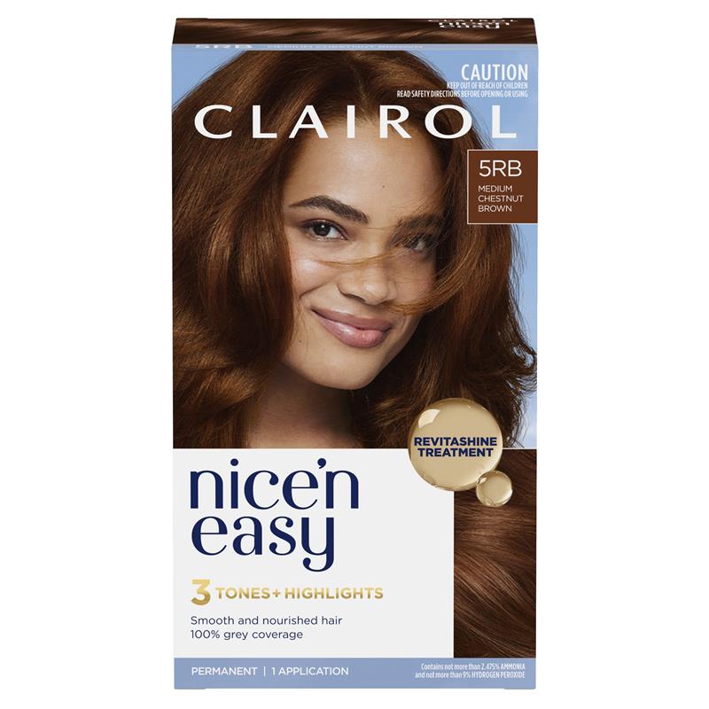 Load image into Gallery viewer, Clairol Nice N Easy 5RB Medium Chestnut Brown Permanent Hair Colour
