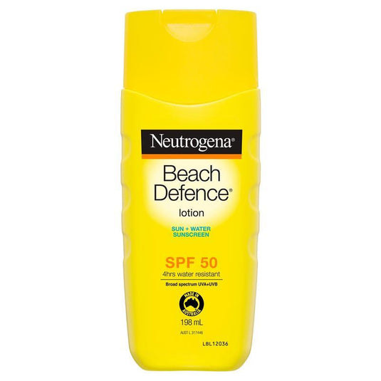 Neutrogena Beach Defence Sun + Water Sunscreen Lotion SPF 50 198mL