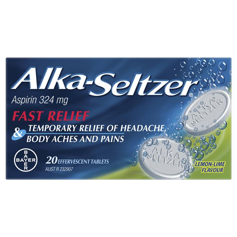 Load image into Gallery viewer, Alka-Seltzer Lemon-Lime Effervescent tablets 20 Pack
