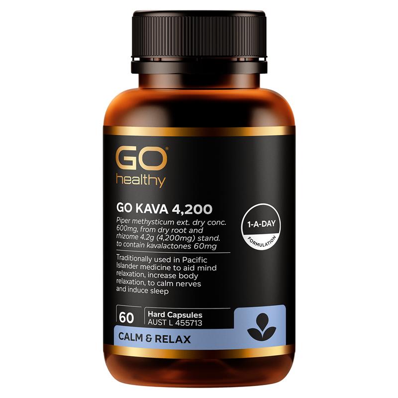 Load image into Gallery viewer, GO Healthy Kava 4200 60 Hard Capsules
