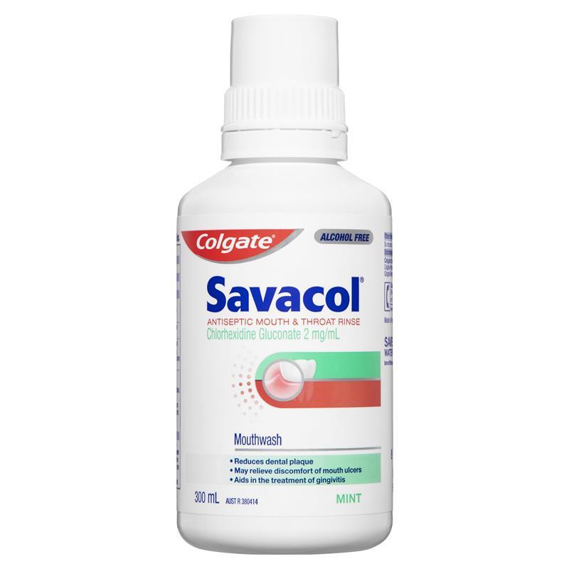 Load image into Gallery viewer, Colgate Savacol Alcohol Free Antiseptic Mouthwash 300mL
