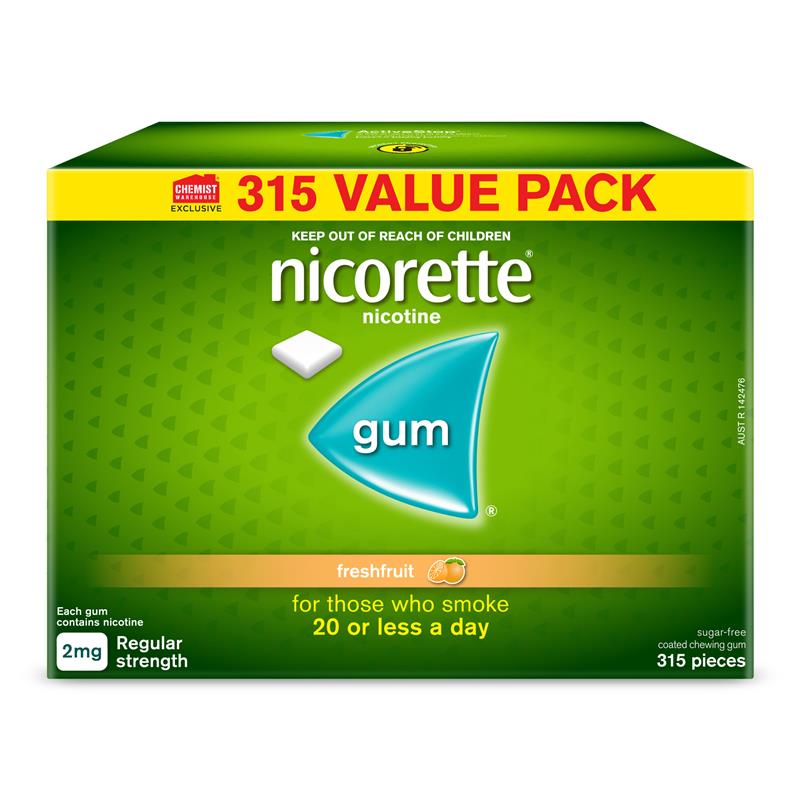 Load image into Gallery viewer, Nicorette Gum 2mg Fresh Fruit 315 Pieces Exclusive Size
