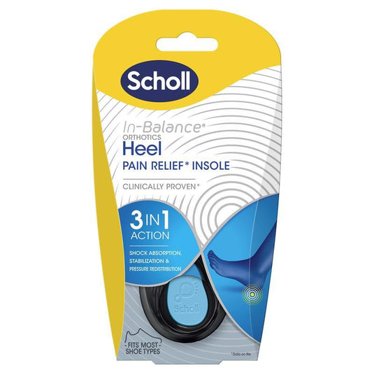 Scholl In Balance Heel and Ankle Orthotic Insole Medium