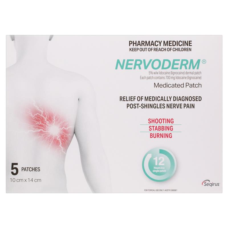 Load image into Gallery viewer, Nervoderm Lignocaine 5 Dermal Patch
