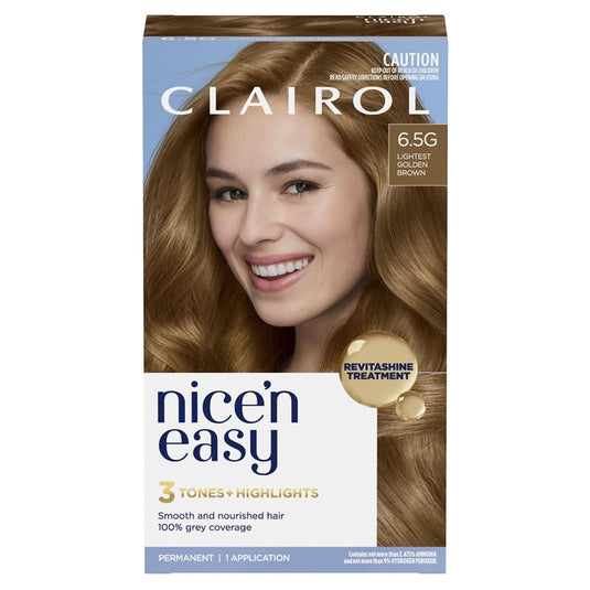Clairol Nice N Easy 6.5G Light Golden Brown Permanent Hair Colour