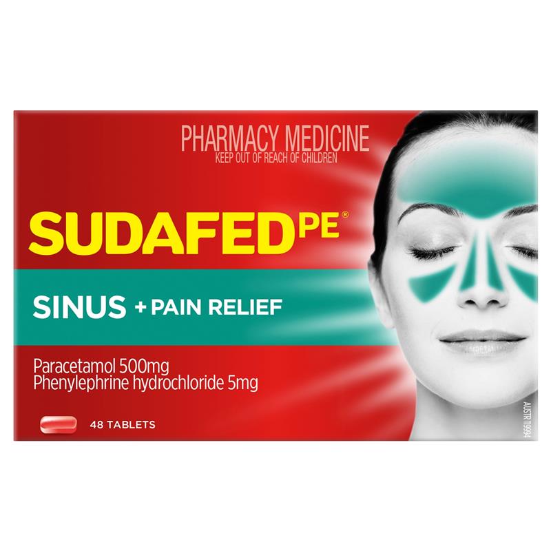 Load image into Gallery viewer, Sudafed PE Sinus + Pain Relief Tablets 48 Pack
