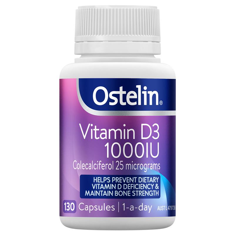Load image into Gallery viewer, Ostelin Vitamin D3 1000IU 130 Capsules
