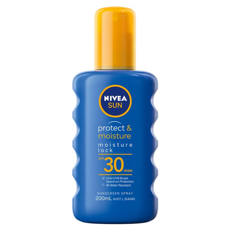 Load image into Gallery viewer, NIVEA Sun Protect &amp; Moisture SPF30 Sunscreen Spray 200mL
