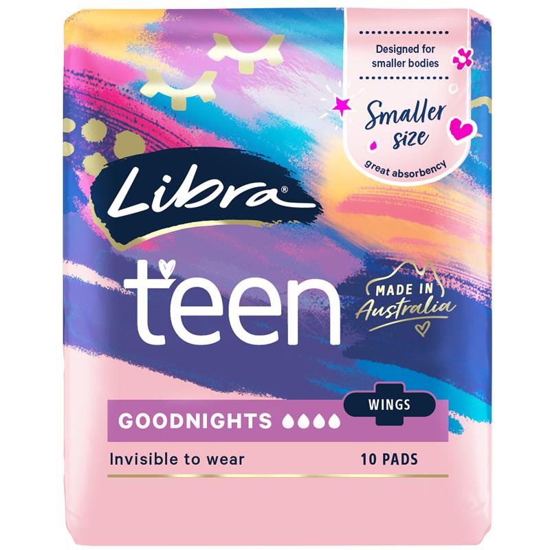 Load image into Gallery viewer, Libra Girl Pads Goodnight Wing 10 Pack
