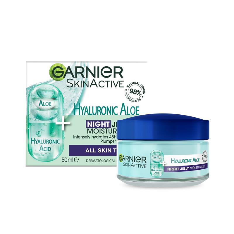 Load image into Gallery viewer, Garnier Skin Active Hyaluronic Aloe Night Jelly Moisturiser 50ml
