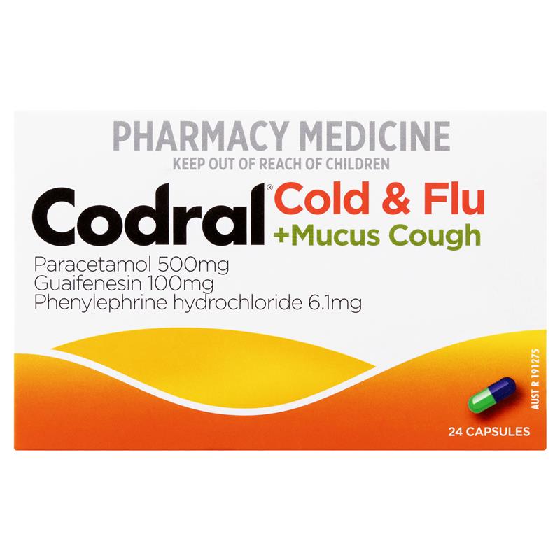 Load image into Gallery viewer, Codral Cold &amp; Flu + Mucus Cough 24 Capsules
