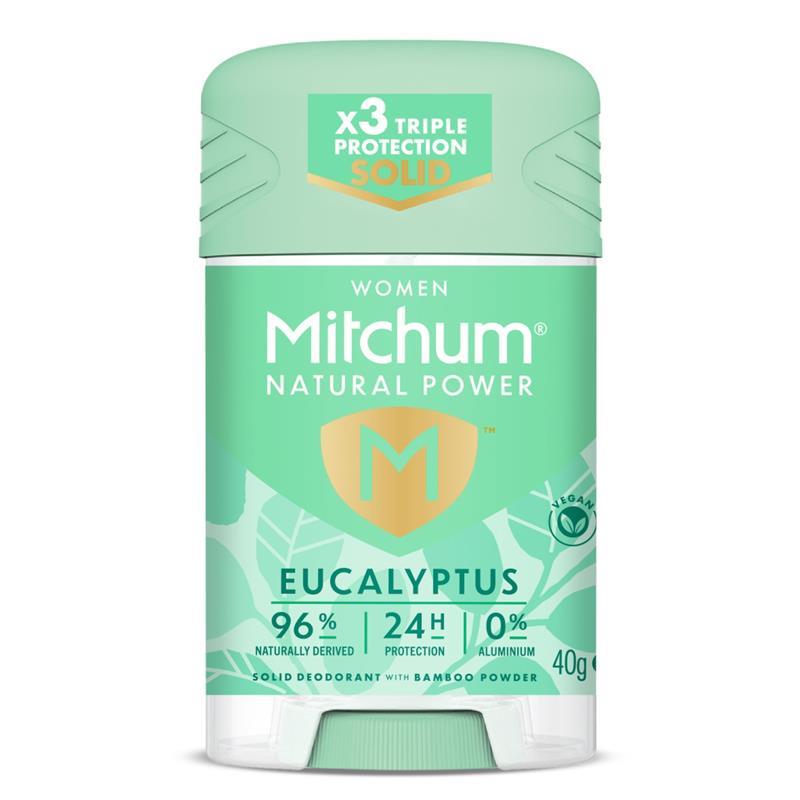 Load image into Gallery viewer, Mitchum for Women Natural Power Deodorant Stick Eucalyptus 40g
