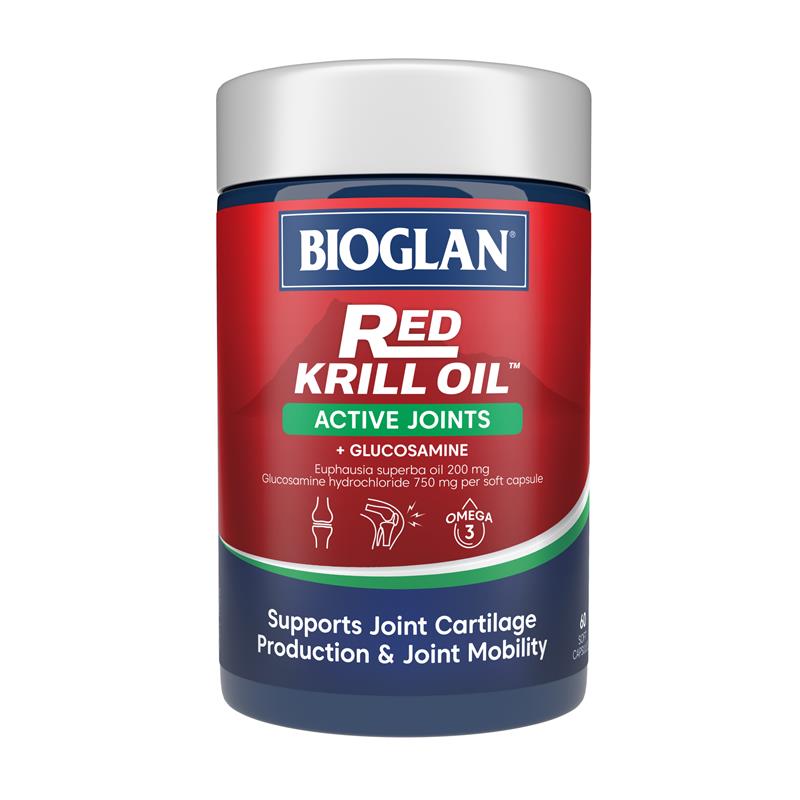 Load image into Gallery viewer, Bioglan Red Krill Oil Active Joints 60 Soft Capsules
