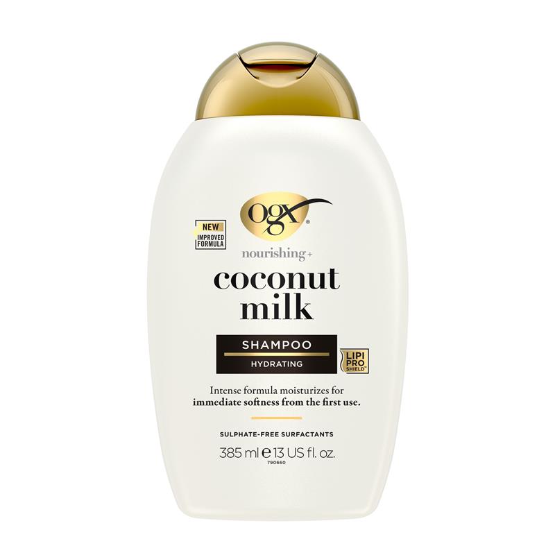 Load image into Gallery viewer, Ogx Nourishing + Hydrating Coconut Milk Shampoo For Dry Hair 385mL
