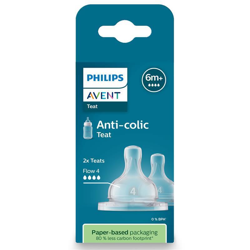 Load image into Gallery viewer, Avent Teat Silicone 6M+ Fast Flow 2 Pack
