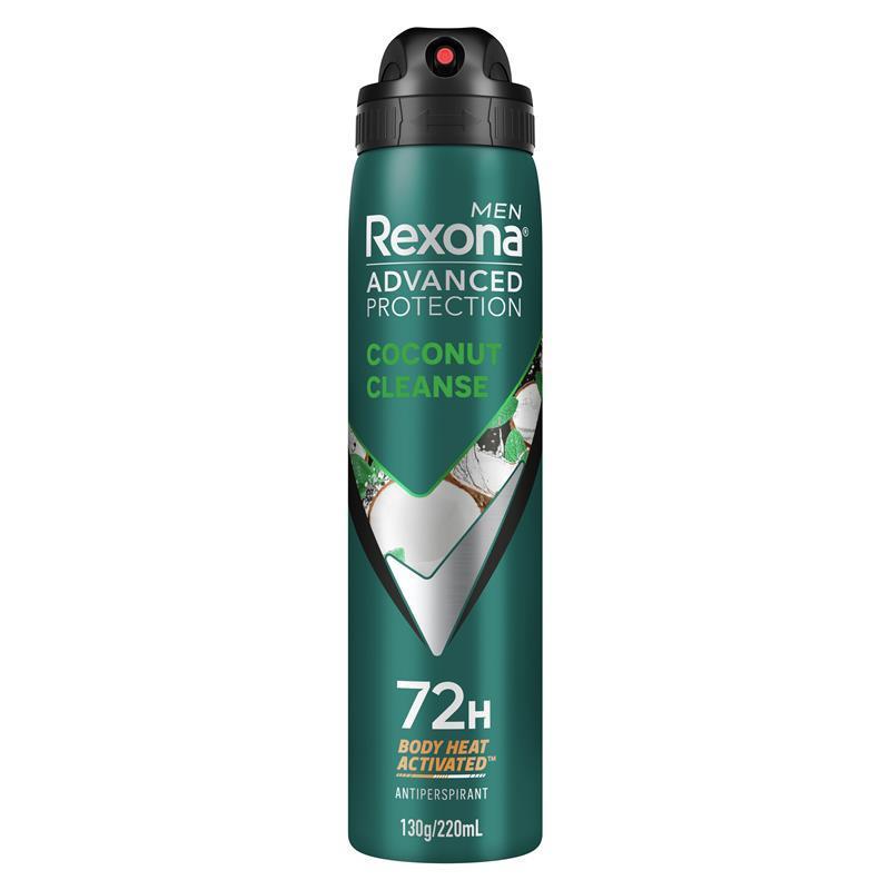 Load image into Gallery viewer, Rexona Men Advanced Antiperspirant Aerosol Coconut Cleanse 220ml
