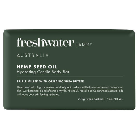 Freshwater Farm Australia Hemp Seed Oil Hydrating Body Bar 200g